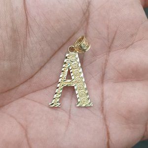 10 kt real gold latter A  pendant
